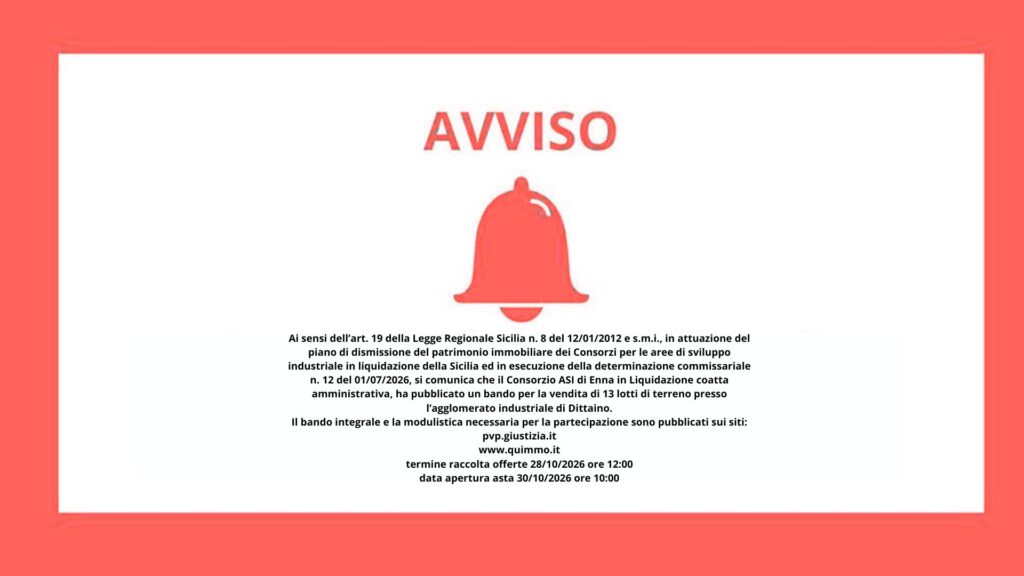 Avviso di vendita